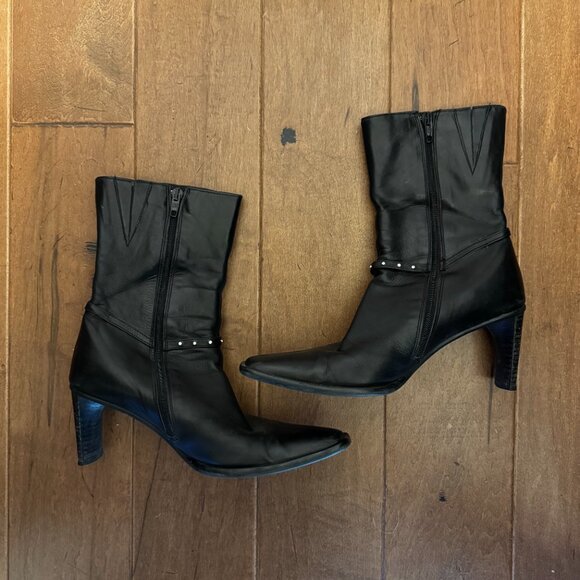 Arnold Churgin Italian Leather Calf-Height Boots – Size 38.5 – VGUC - Picture 3 of 9